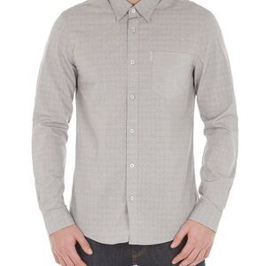 Ben Sherman men's button down shirt light ash soho slim fit large